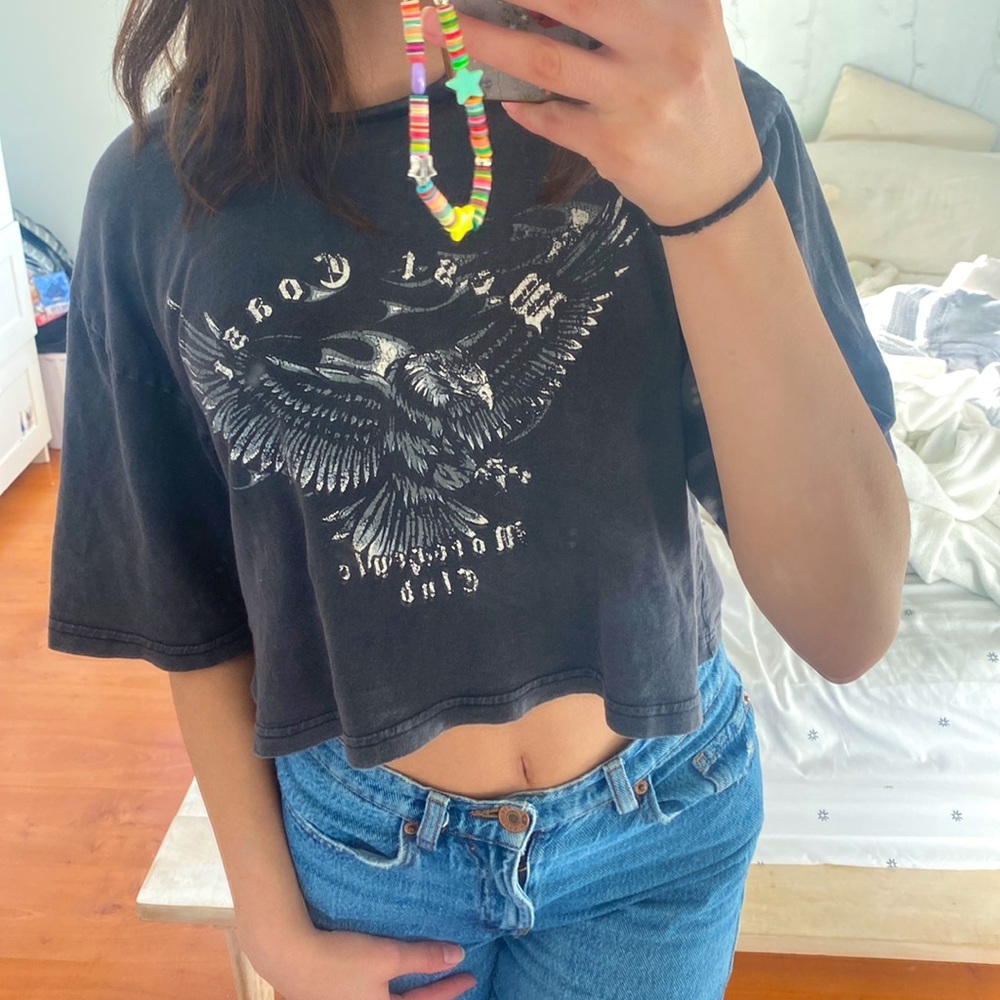 Garage west coast motorcycle club washed baggy tee⭐️🏍️☄️